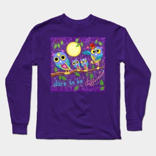 Funny Owl Family Long Sleeve T-Shirt